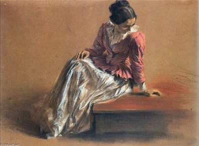 Seated Woman by Adolph Menzel